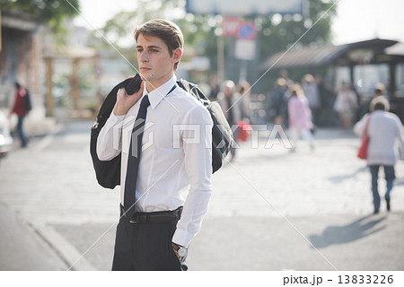 young handsome elegant blonde model man 13833226
