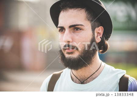 young handsome hipster gay modern man young handsome hipster gay modern man 13833348