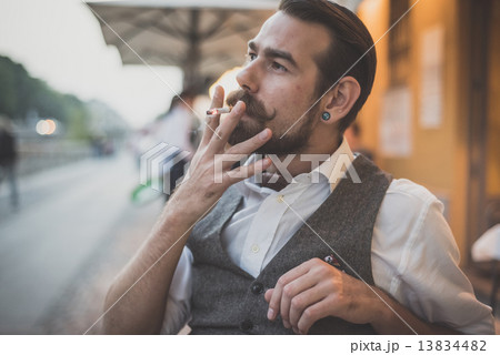 handsome big moustache hipster man handsome big moustache hipster man 13834482