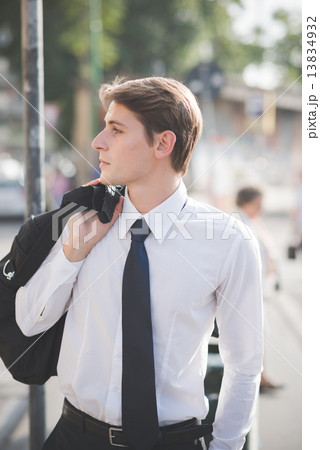 young handsome elegant blonde model man 13834932