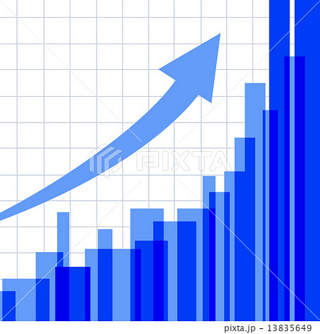右肩上がりのイラスト素材 13835649 Pixta