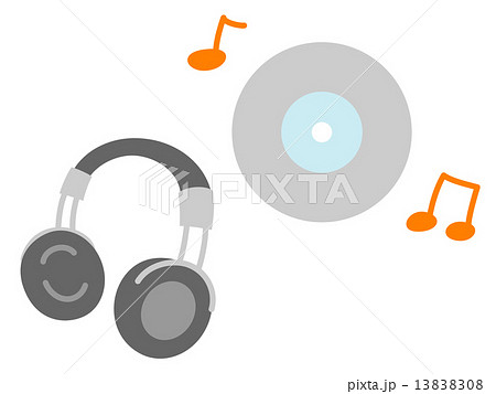 Headphone and CD - Stock Illustration [13838308] - PIXTA