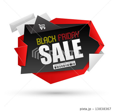 Black realistic curved paper banner.  13838367
