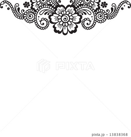 Flower vector ornament corner 13838368