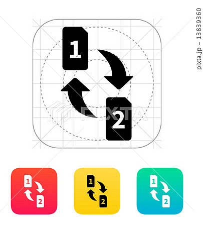 Change SIM cards icon. 13839360