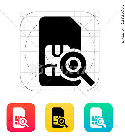 SIM card search icon. SIM card search icon. 13839361