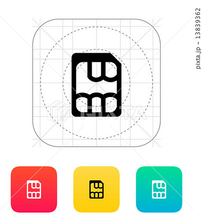 Nano SIM icon. Nano SIM icon. 13839362