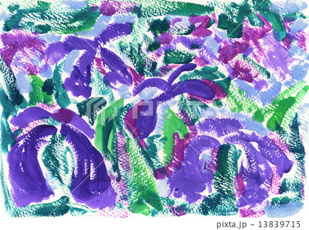 花菖蒲色の抽象的な手描き背景テクスチャー 花菖蒲色の抽象的な手描き背景テクスチャー 13839715