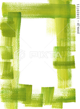 竹色の抽象的な手描き絵画フレーム 13839721