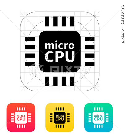Micro CPU icon. Vector illustration. 13839731