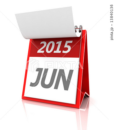 2015 June calendar, 3d render 13840136