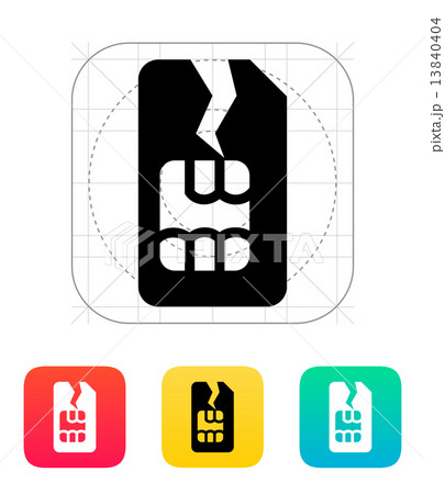 Damage SIM card icon. 13840404