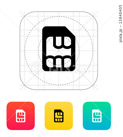 Micro SIM icon. Micro SIM icon. 13840405