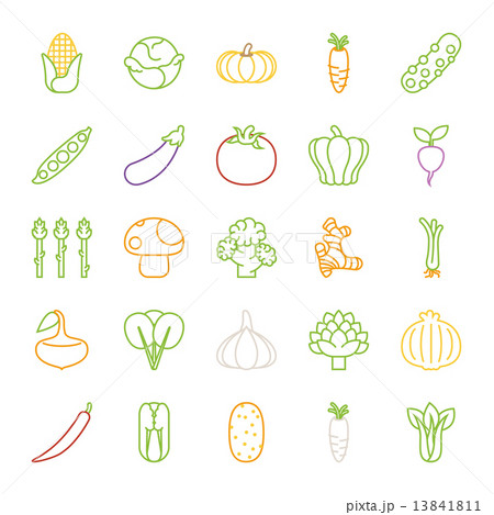 Vegetables  icons , flat design 13841811