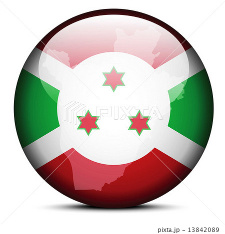 Map on flag button of Republic of Burundi 13842089