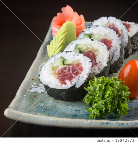 japanese cuisine. sushi on the background 13842573