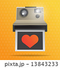 Instant Camera with Red heart 13843233