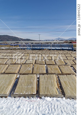 角寒天生産風景 (長野県諏訪地方) 角寒天生産風景 (長野県諏訪地方) 13844322