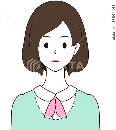 女性 無表情のイラスト素材