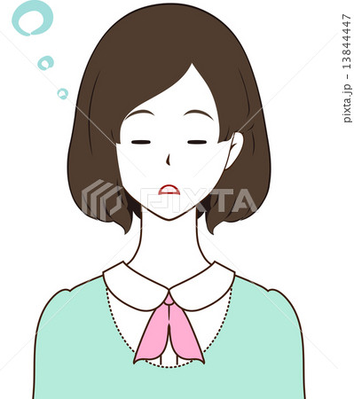 女性 ぼんやり 女性 ぼんやり 13844447