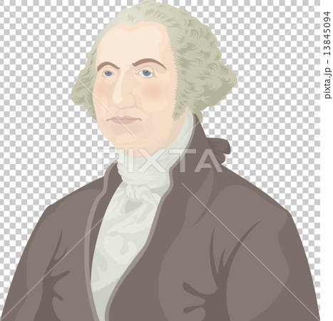 ジョージ ワシントン 大統領 アメリカ人 偉人 歴史上の人物 イラスト 肖像のイラスト素材