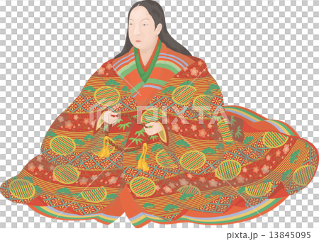 淀　淀君　淀殿　茶々　偉人　歴史上の人物　イラスト　肖像 13845095