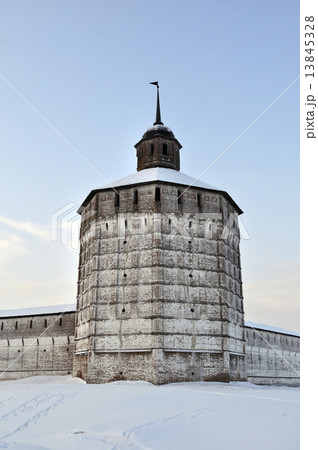 Ancient tower of Kirillo-Belozersky monastery, Russia 13845328