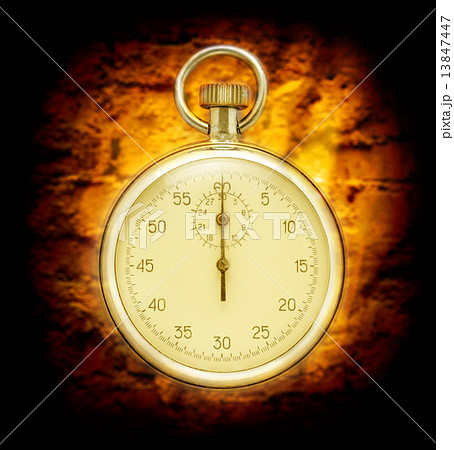 Stopwatch on wall background 13847447