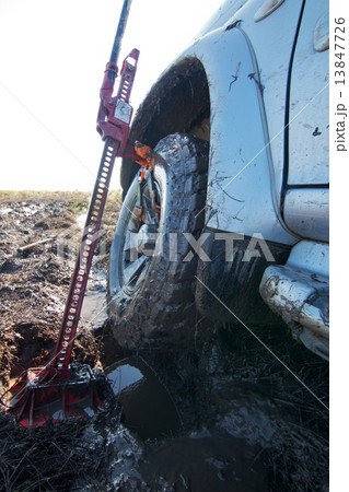 Car lifting with hi jack Car lifting with hi jack 13847726