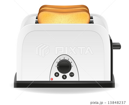 toast in a toaster vector illustration 13848237