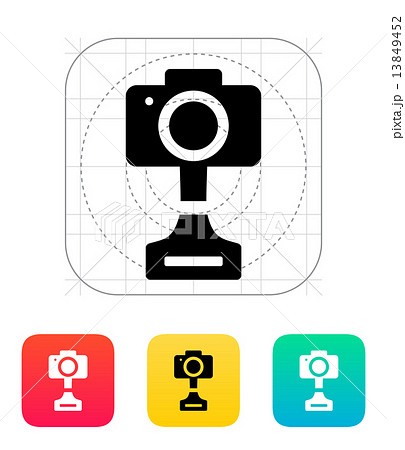 SLR photo award icon on white background. SLR photo award icon on white background. 13849452