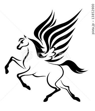 Pegasus Horse With Wingsのイラスト素材