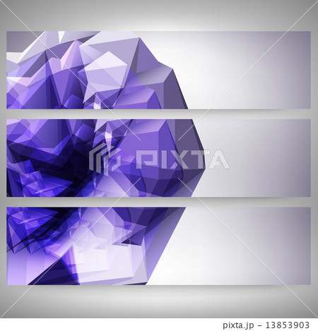 Abstract dimensional polygonal geometric backgrounds set for modern design 13853903