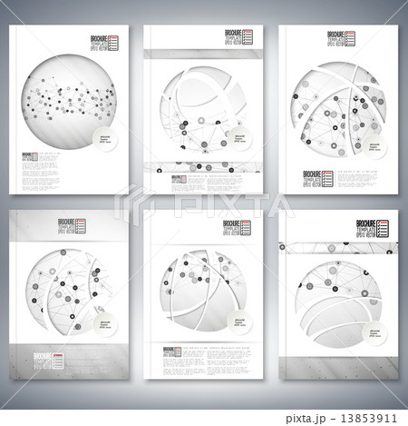Molecule structure background. Brochure, flyer or report for business, template vector 13853911