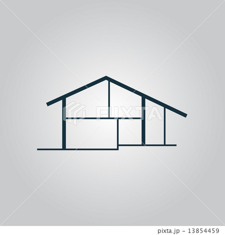 Modern house icon, sign and button 13854459