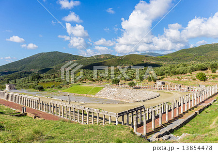 ruins of stadium and gymnasium in Ancient Messina ruins of stadium and gymnasium in Ancient Messina 13854478