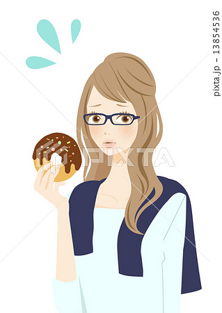 ダイエット中の女性　迷う 13854536