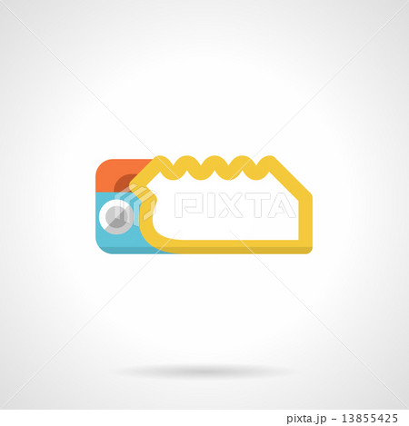 Flat color vector icon icon for climbing descender 13855425
