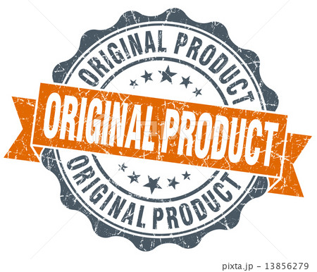 original product vintage orange seal isolated on white 13856279