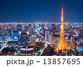 東京・オフィス街の夜景 13857695