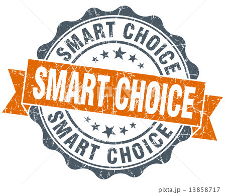 smart choice vintage orange seal isolated on white smart choice vintage orange seal isolated on white 13858717