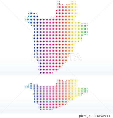 Map of Republic of Burundi with with Dot Pattern Map of Republic of Burundi with with Dot Pattern 13858933