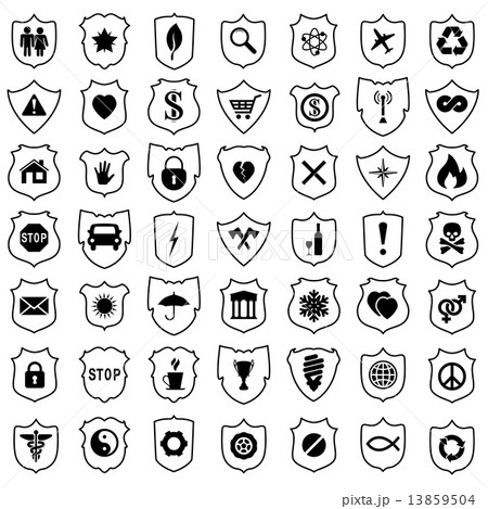 vector set of shield signs vector set of shield signs 13859504