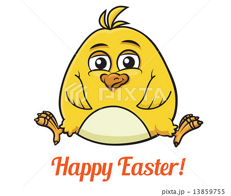Cute little yellow Easter chick 13859755