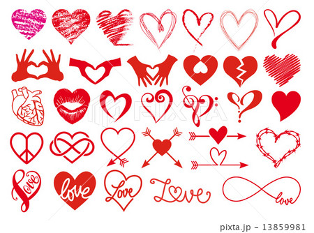Heart designs, vector set 13859981