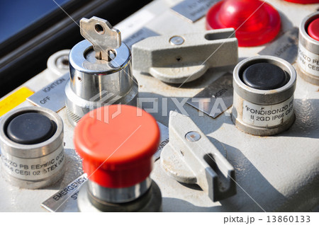 Control panel for control the machine. Switch on the panel and control by user. Control panel for control the machine. Switch on the panel and control by user. 13860133