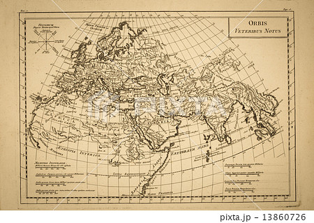 世界地図 ヨーロッパ 中東 南アジアの写真素材