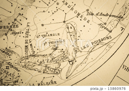 アンティークの天体図 うお座 13860976