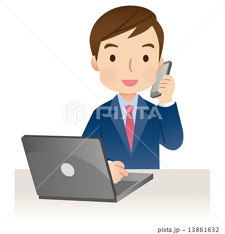 電話する男性　ビジネスマン 13861632