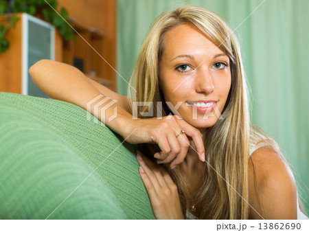 Smiling girl at home Smiling girl at home 13862690